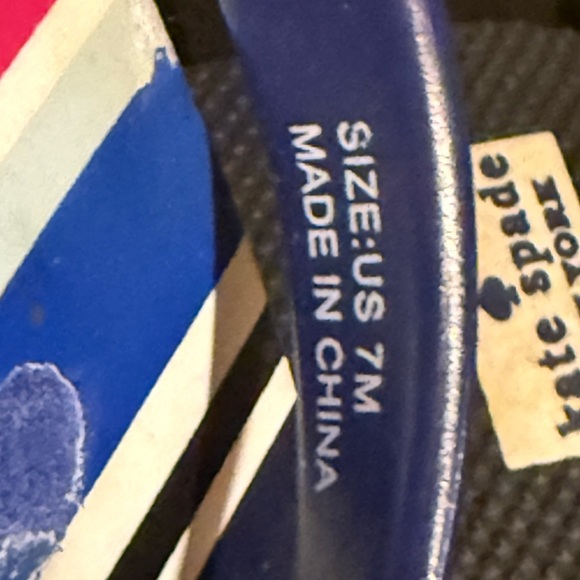 Kate Spade Navy and Pink Striped Flip Flop Sandals - Picture 4 of 5